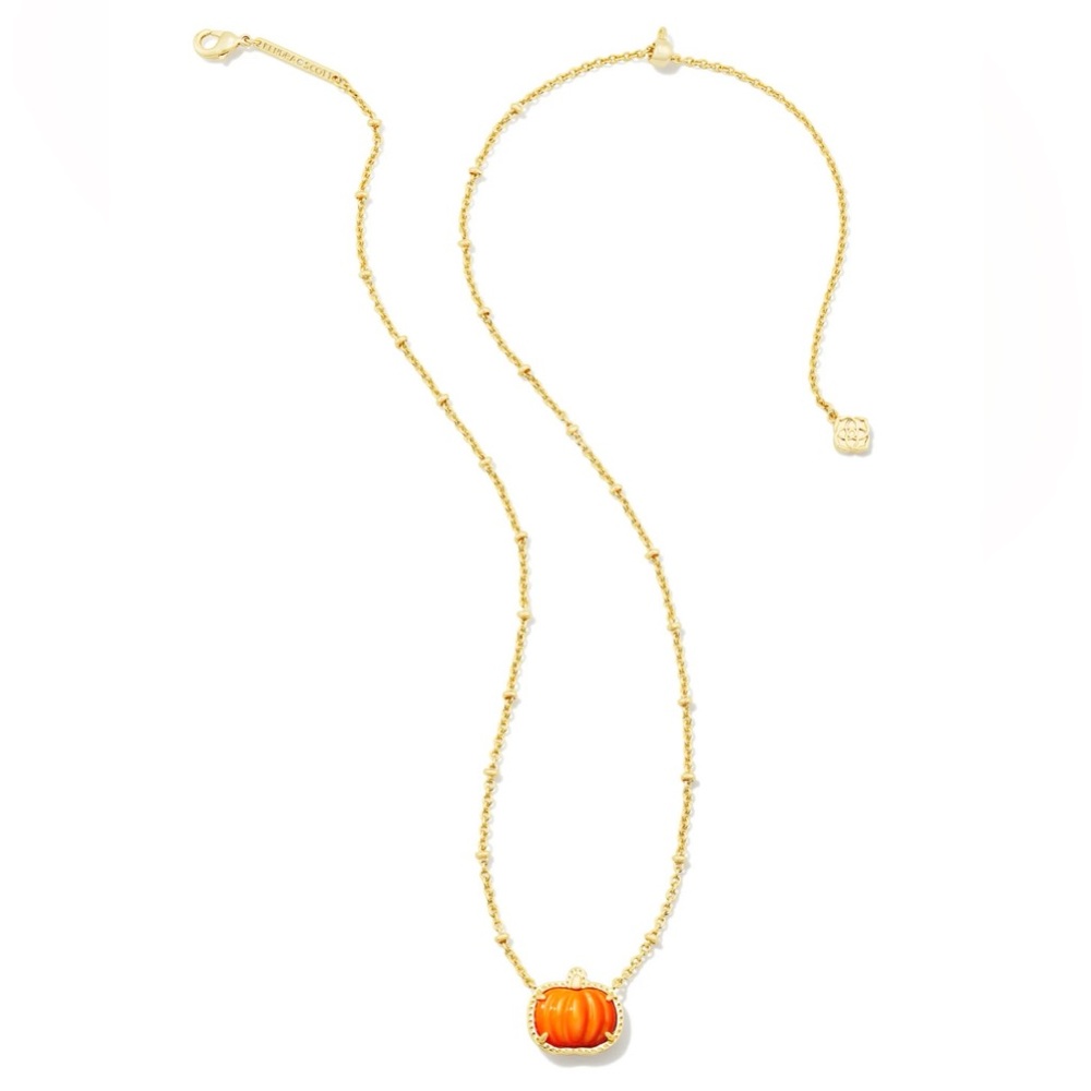 NWT Kendra Scott Pumpkin Short Pendant Necklace - Picture 2 of 10